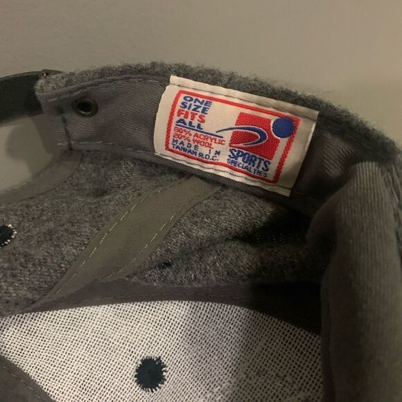 Sports Specialties Script Wool Acrylic Los Angeles Lakers Cap Hat Vintage Gray - Picture 6 of 7